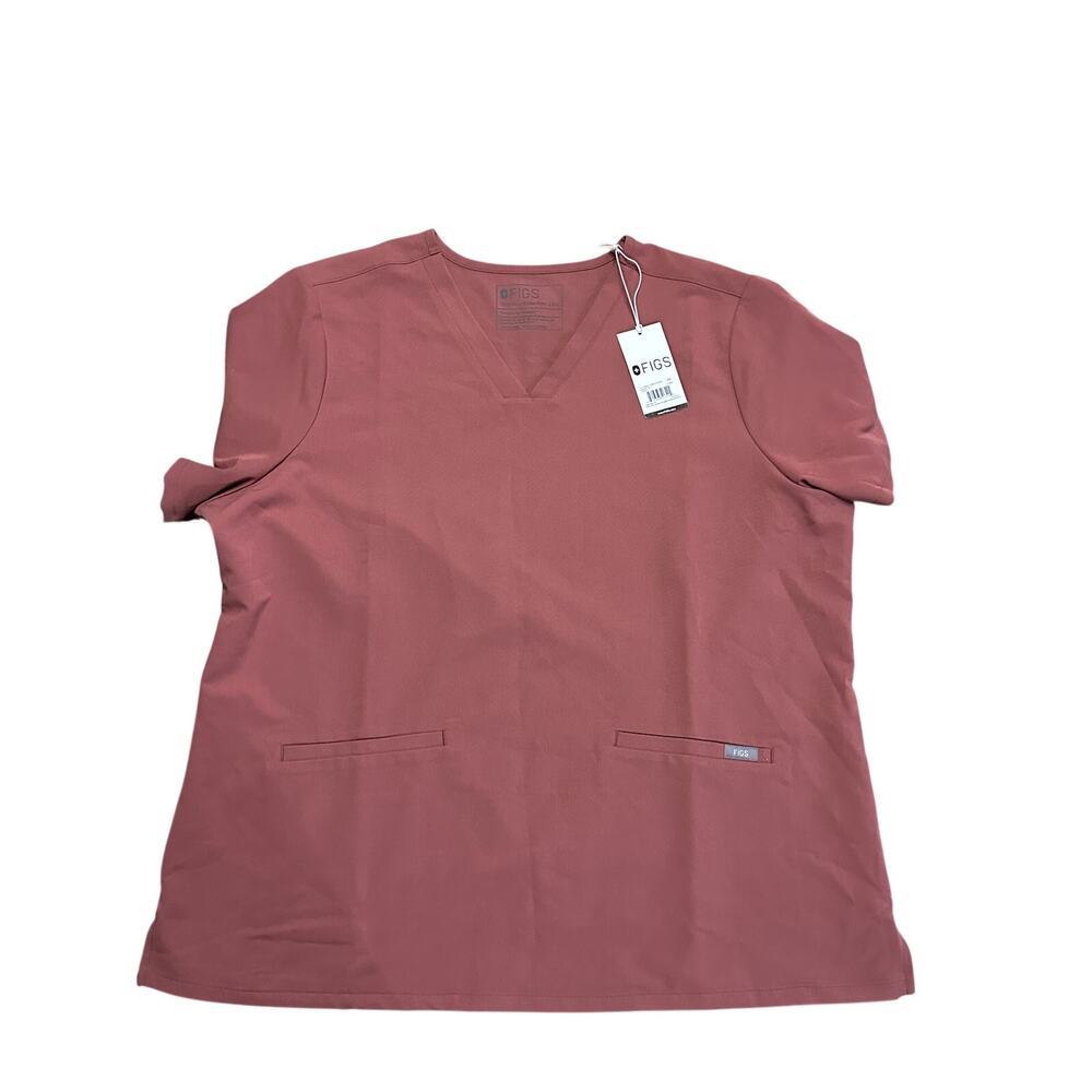 NWT Figs Casma Three-Pocket Scrub Top‎ MAUVE XXL